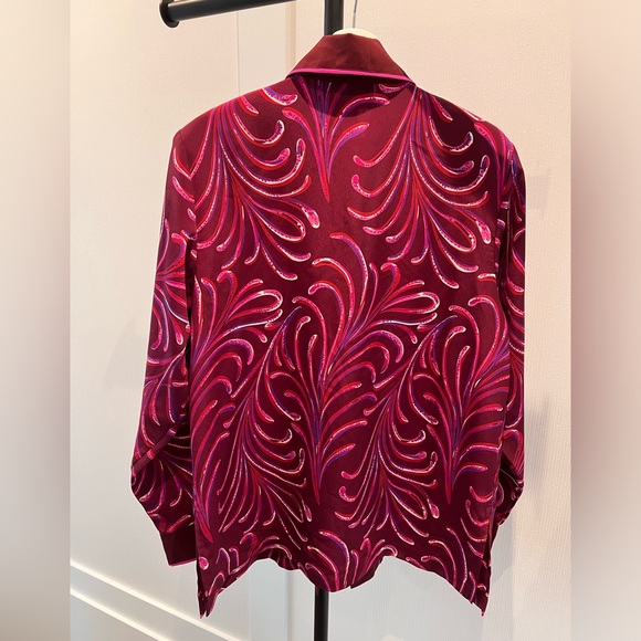 Vintage Bob Mackie wearable art blouse L - Picture 3 of 6